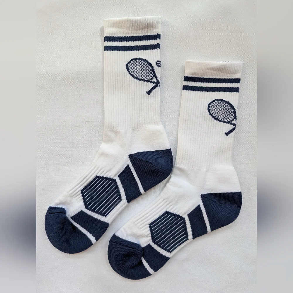 ChalkTalkSPORTS Tennis Crew Socks - Crossed Racquets